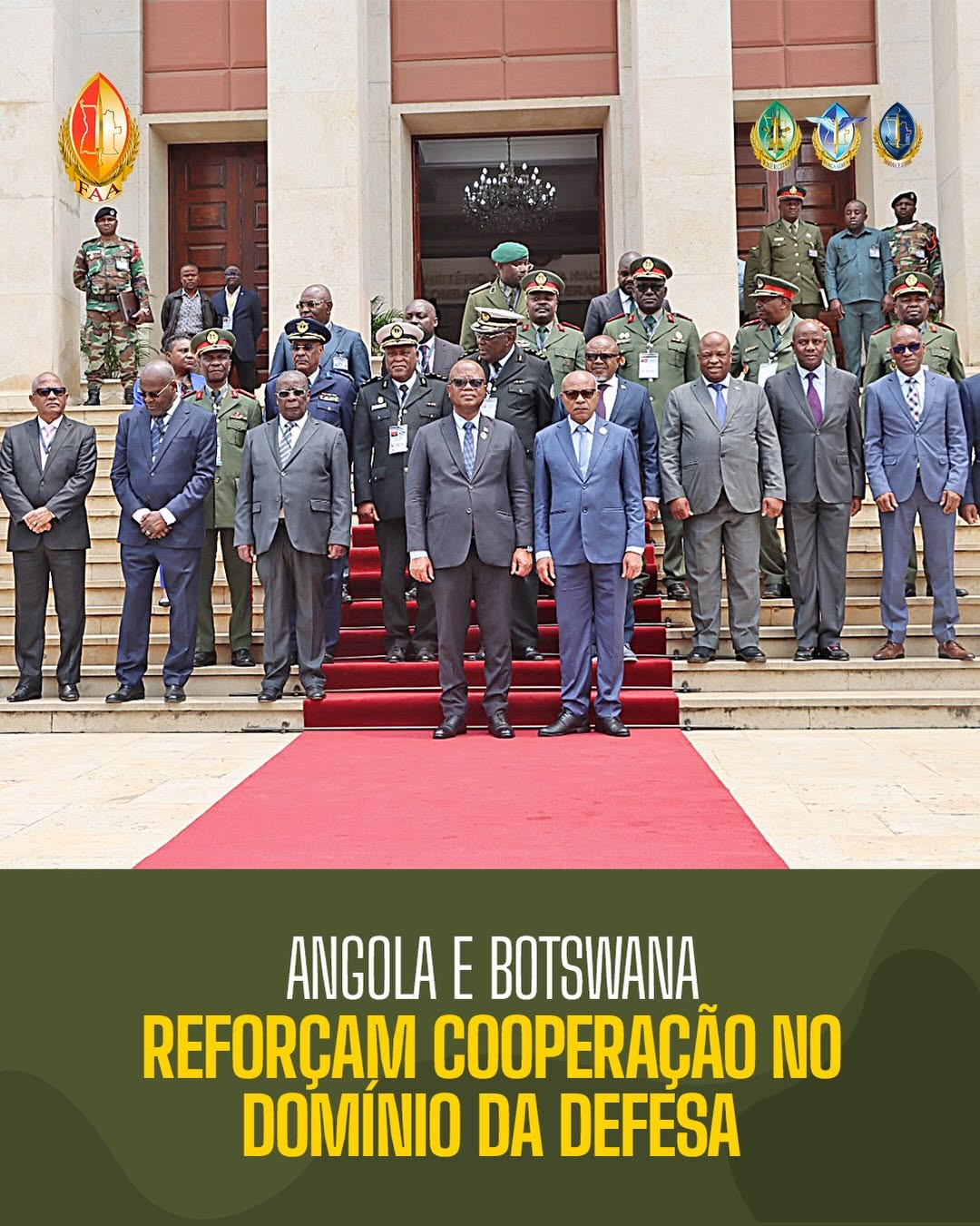 ANGOLA E BOTSWANA REFORÇAM COOPERAÇÃO NO DOMÍNIO DA DEFESA